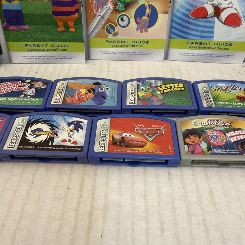 LeapFrog Leapster 2 Handheld Console With 12 Cartridge Games Green/Blue